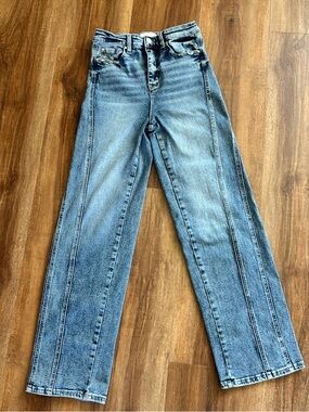 Petra 153 seamed high rise straight leg jeans size 27